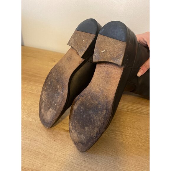 Gucci Women's Black & Brown Leather Riding Boots Size 7.5B - Picture 8 of 9